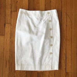 Ann Taylor Loft side button pencil skirt 00